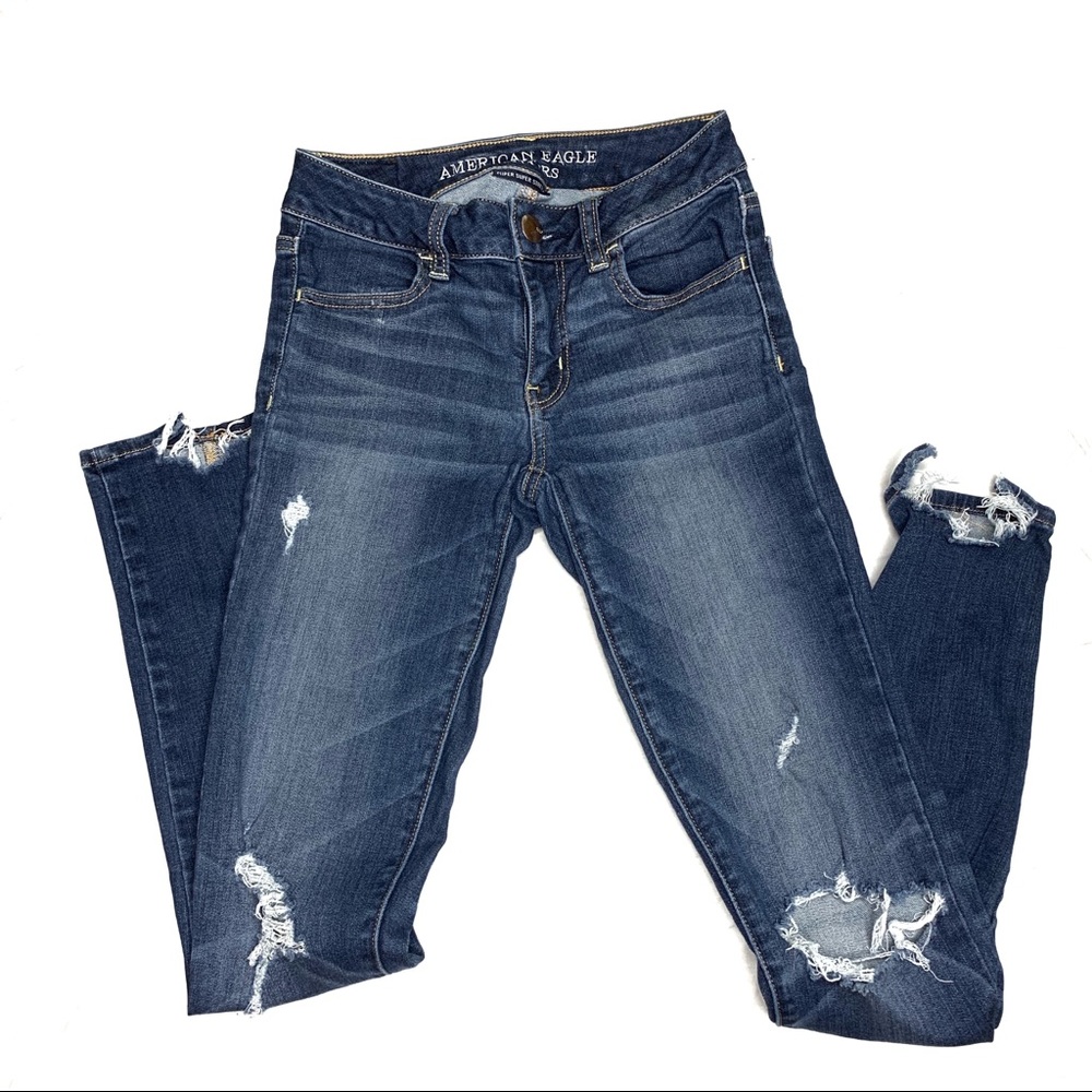 American Eagle Distressed Skinny Jeans Jeggings